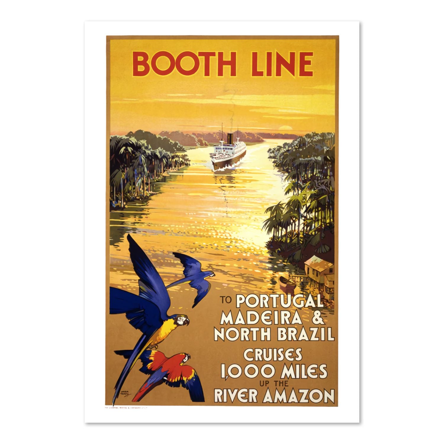 Booth Line Amazon River Cruises poster print
